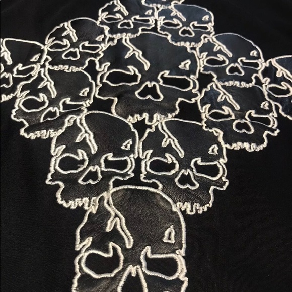 Jaded By Knight Vintage Skulls Leather Lost Angels X Large Hoodie Jacket - Picture 7 of 9